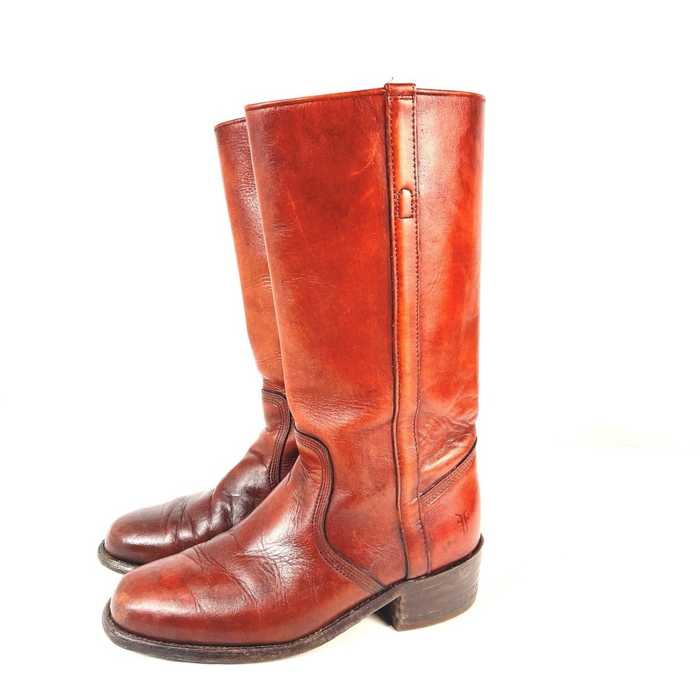 Frye Men's Vintage 70s Campus Boots 3572 size 9D, 13" shaft Red Brown